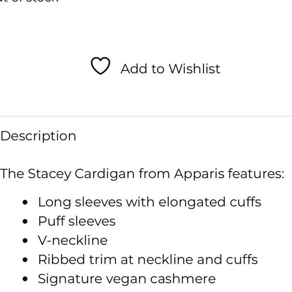 Apparis Italy Stacey Button Up Cardigan Wide Sleeve vegan cashmere Camel Brown - Picture 15 of 16